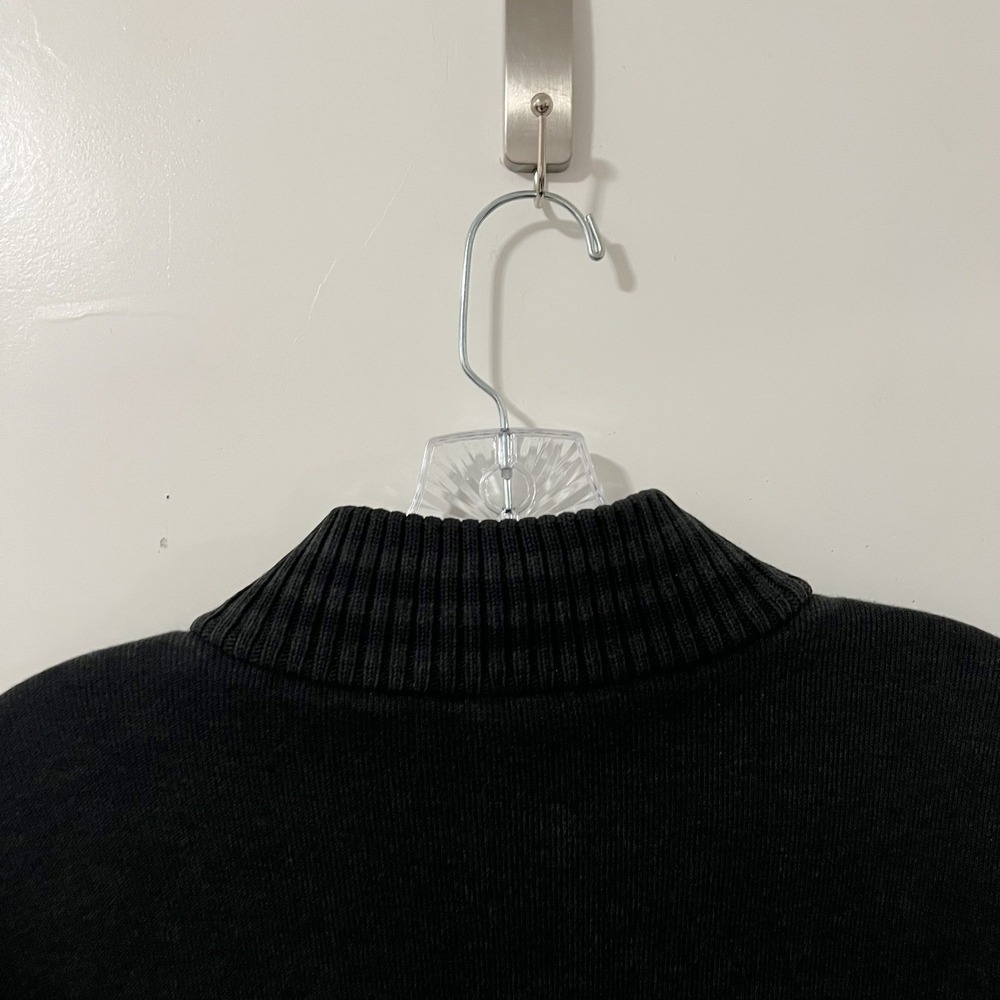 Hugo Boss Mens Black Cotton Quarter Zip Pullover Sweater Nylon Side Panels XXL - Picture 11 of 11